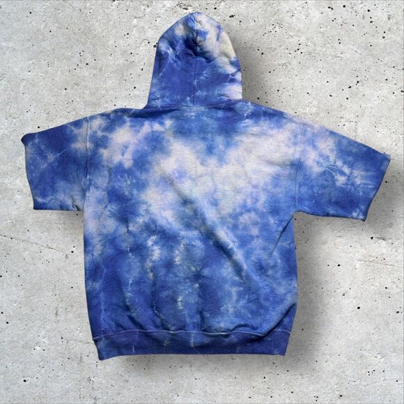 Keith Haring x Ripple Junction Tie Dye Hoodie Medium Dancing Figures Blue Sz M - Picture 2 of 8